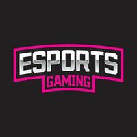 esports gaming en sport- tekst log vector