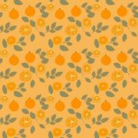 mooi naadloos oranje patroon vector
