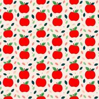 naadloze patroon met appels vector