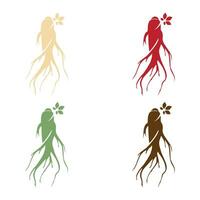 ginseng vector icoon illustratie ontwerp