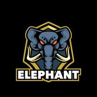 olifant mascotte logo voor sport vector