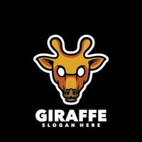 giraffe mascotte logo vector