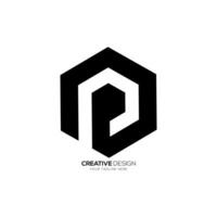 brief dp of pd met negatief ruimte monogram creatief abstract monogram logo vector