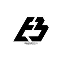 brief eb met modern vormen alfabet creatief elegant abstract monogram logo vector
