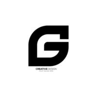 brief g met creatief blad modern vlak zwart elegant vers monogram logo vector