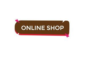 nieuw online winkel modern, website, Klik knop, niveau, teken, toespraak, bubbel banier, vector