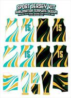 geel curves elegant sport- Jersey ontwerp sportkleding lay-out sjabloon vector