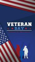 veteranen dag ontwerp. eerbiedigen allemaal wie geserveerd. veteraan dag illustratie met Amerikaans vlag en soldaten. 11 th november. gedenkteken dag, patriot vector. illustratie portret vector achtergrond