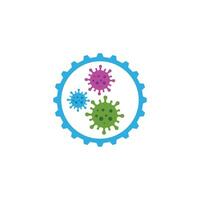 virus en bacterie icoon vector illustratie ontwerp