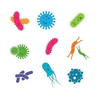 virus en bacterie icoon vector illustratie ontwerp