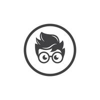 geek jongen icoon vector illustratie ontwerp