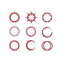 cirkel ring logo sjabloon vector