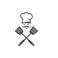 hoed chef logo vector illustratie