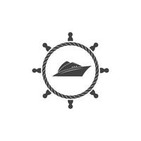nautische vector logo icoon van maritiem illustratie