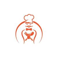 hoed chef logo vector illustratie