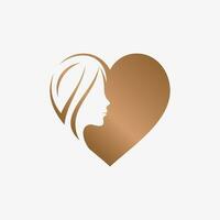 schoonheid mode logo ontwerp voor vrouw salon met creatief elementen vector