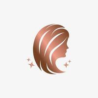 schoonheid mode logo ontwerp voor vrouw salon met creatief elementen vector