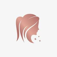 schoonheid mode logo ontwerp voor vrouw salon met creatief elementen vector