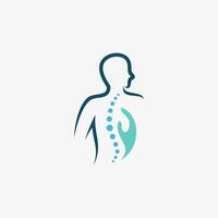 chiropractie logo ontwerp vector spinal ruggegraat icoon logo met creatief element concept