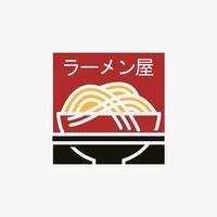 noedels logo ontwerp sjabloon voor ramen restaurant met creatief element concept vector