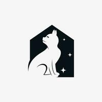 huisdier huis logo ontwerp met hond kat icoon logo en creatief element concept vector