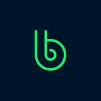 brief b lijn vorm logo abstract vector