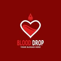 bloed laten vallen Gezondheid logo vector sjabloon
