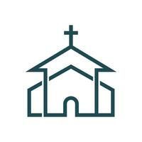 kerk logo icoon ontwerp vector