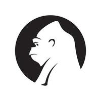 gorilla icoon logo ontwerp vector