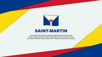 heilige Martin vlag abstract achtergrond ontwerp sjabloon. heilige Martin onafhankelijkheid dag banier tekenfilm vector illustratie. heilige Martin