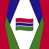 Gambia vlag abstract achtergrond ontwerp sjabloon. Gambia onafhankelijkheid dag banier sociaal media na. Gambia achtergrond vector