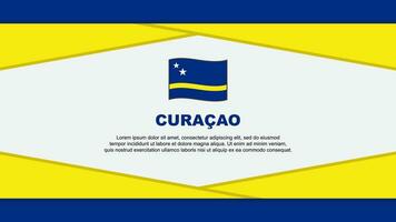 Curacao vlag abstract achtergrond ontwerp sjabloon. Curacao onafhankelijkheid dag banier tekenfilm vector illustratie. Curacao vector