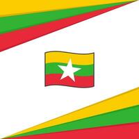 Myanmar vlag abstract achtergrond ontwerp sjabloon. Myanmar onafhankelijkheid dag banier sociaal media na. Myanmar banier vector