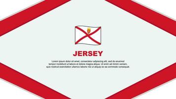 Jersey vlag abstract achtergrond ontwerp sjabloon. Jersey onafhankelijkheid dag banier tekenfilm vector illustratie. Jersey sjabloon