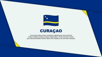 Curacao vlag abstract achtergrond ontwerp sjabloon. Curacao onafhankelijkheid dag banier tekenfilm vector illustratie. Curacao onafhankelijkheid dag