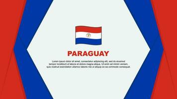 Paraguay vlag abstract achtergrond ontwerp sjabloon. Paraguay onafhankelijkheid dag banier tekenfilm vector illustratie. achtergrond