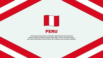 Peru vlag abstract achtergrond ontwerp sjabloon. Peru onafhankelijkheid dag banier tekenfilm vector illustratie. Peru sjabloon