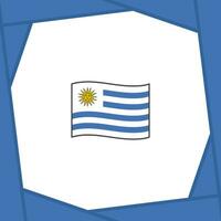 Uruguay vlag abstract achtergrond ontwerp sjabloon. Uruguay onafhankelijkheid dag banier sociaal media na. Uruguay banier vector