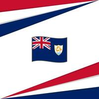 Anguilla vlag abstract achtergrond ontwerp sjabloon. Anguilla onafhankelijkheid dag banier sociaal media na. Anguilla ontwerp vector