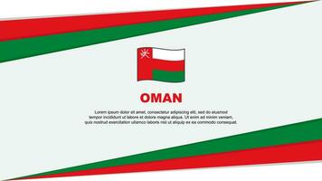 Oman vlag abstract achtergrond ontwerp sjabloon. Oman onafhankelijkheid dag banier tekenfilm vector illustratie. Oman ontwerp