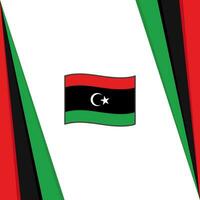 Libië vlag abstract achtergrond ontwerp sjabloon. Libië onafhankelijkheid dag banier sociaal media na. Libië banier vector