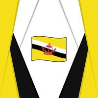 Brunei vlag abstract achtergrond ontwerp sjabloon. Brunei onafhankelijkheid dag banier sociaal media na. Brunei ontwerp vector