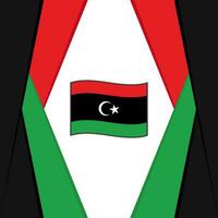 Libië vlag abstract achtergrond ontwerp sjabloon. Libië onafhankelijkheid dag banier sociaal media na. Libië ontwerp vector