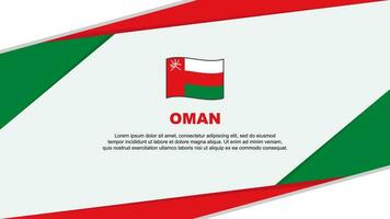 Oman vlag abstract achtergrond ontwerp sjabloon. Oman onafhankelijkheid dag banier tekenfilm vector illustratie. Oman