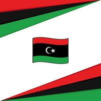 Libië vlag abstract achtergrond ontwerp sjabloon. Libië onafhankelijkheid dag banier sociaal media na. Libië vlag vector