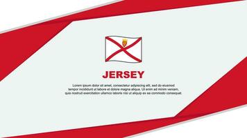 Jersey vlag abstract achtergrond ontwerp sjabloon. Jersey onafhankelijkheid dag banier tekenfilm vector illustratie. Jersey