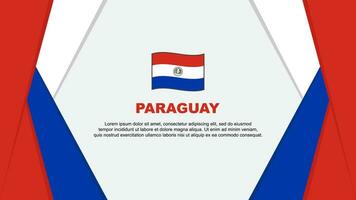 Paraguay vlag abstract achtergrond ontwerp sjabloon. Paraguay onafhankelijkheid dag banier tekenfilm vector illustratie. Paraguay achtergrond