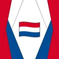 Nederland vlag abstract achtergrond ontwerp sjabloon. Nederland onafhankelijkheid dag banier sociaal media na. Nederland achtergrond vector