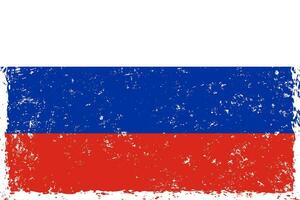 Rusland vlag grunge verontrust stijl vector