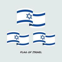 vlag van Israël reeks vector illustratie.